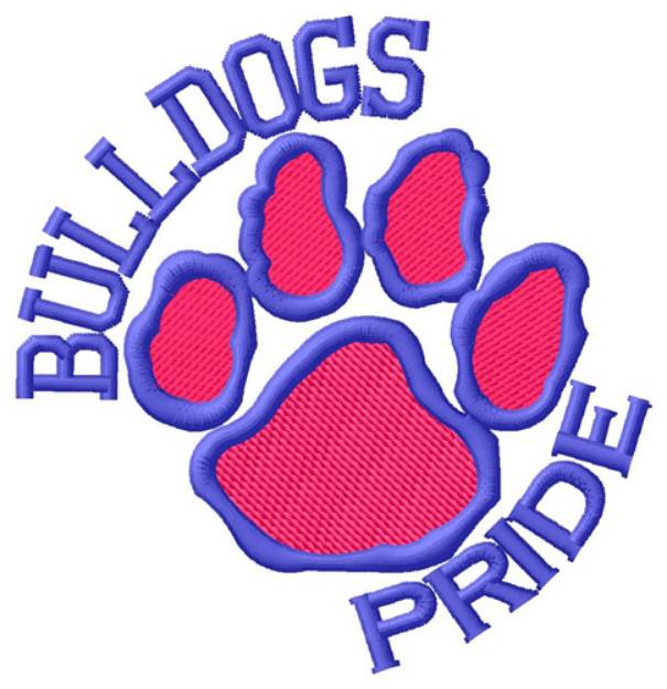 Picture of Bulldogs Pride Machine Embroidery Design