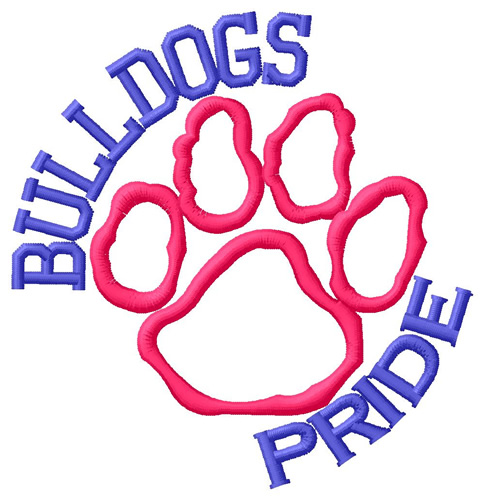 Bulldogs Pride Machine Embroidery Design