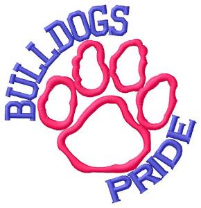 Picture of Bulldogs Pride Machine Embroidery Design