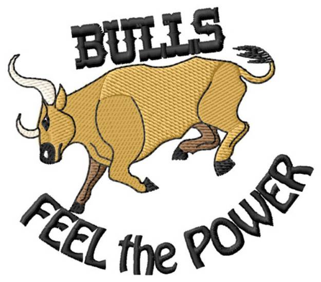 Picture of Bulls Feel the Power Machine Embroidery Design