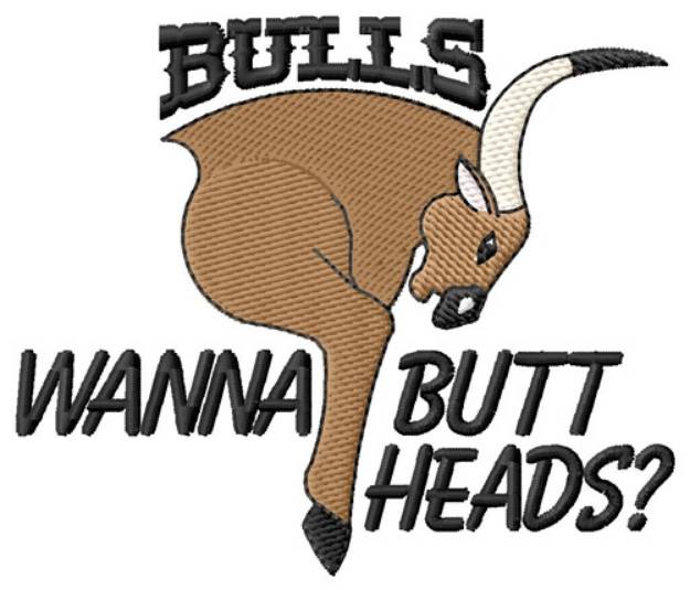 Picture of Wanna Butt Heads? Machine Embroidery Design
