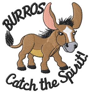 Picture of Burros Catch the Spirit Machine Embroidery Design