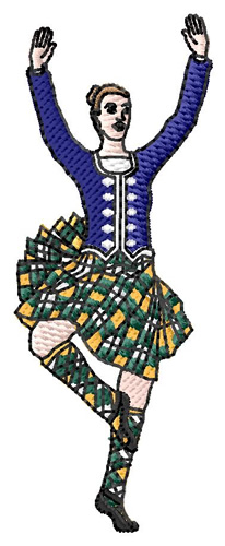 Highland Dancer Machine Embroidery Design