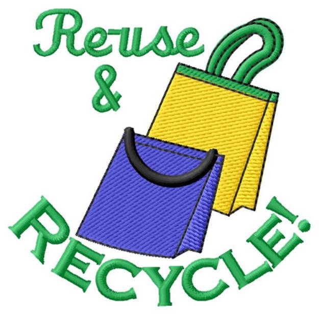 Picture of Reuse & Recycle! Machine Embroidery Design