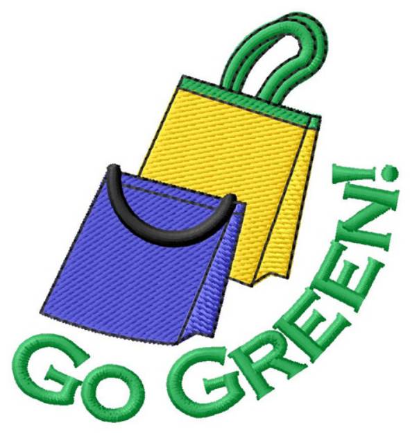 Picture of Go Green! Machine Embroidery Design