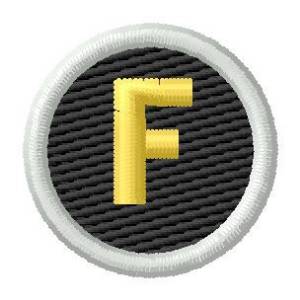 Picture of Letter F Machine Embroidery Design