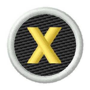 Picture of Letter X Machine Embroidery Design