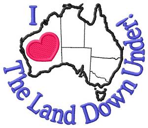 Picture of Land Down Under Machine Embroidery Design