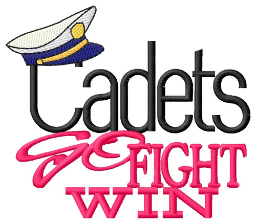 Cadets Go Fight Win Machine Embroidery Design