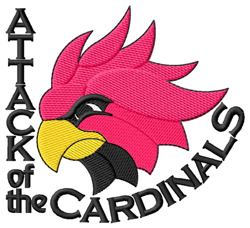 Attack of the Cardinals Machine Embroidery Design