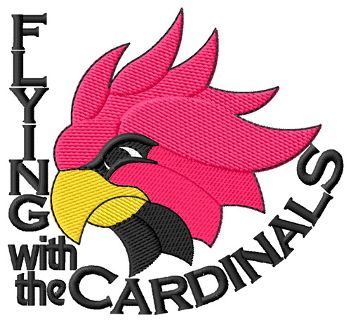 Flying with the Cardinals Machine Embroidery Design