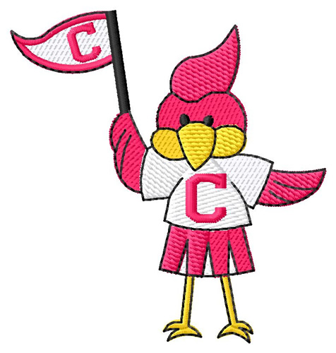 Cardinal Cheerleader Machine Embroidery Design