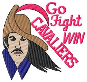 Picture of Cavaliers Go Fight Win Machine Embroidery Design