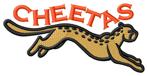 Cheetahs Machine Embroidery Design