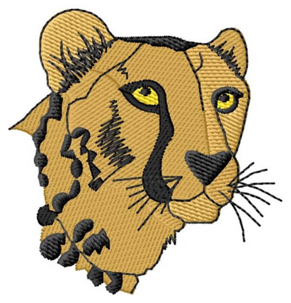 Picture of Cheetah Head Machine Embroidery Design