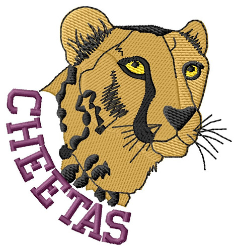 Cheetahs Machine Embroidery Design