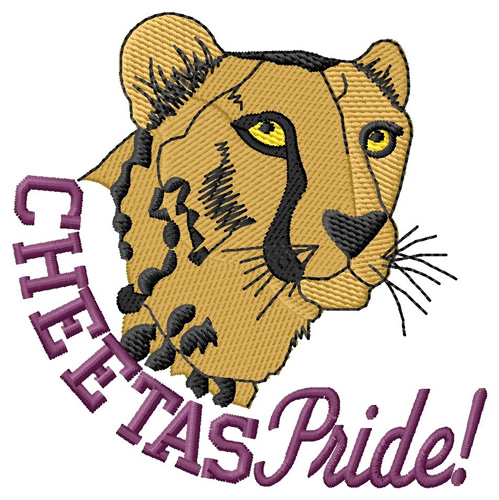 Cheetahs Pride Machine Embroidery Design