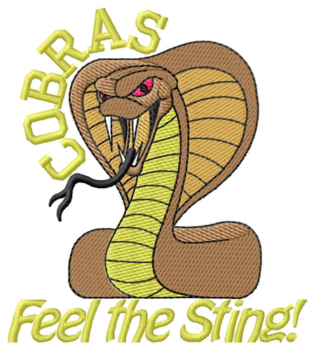 Cobras Feel the Sting Machine Embroidery Design