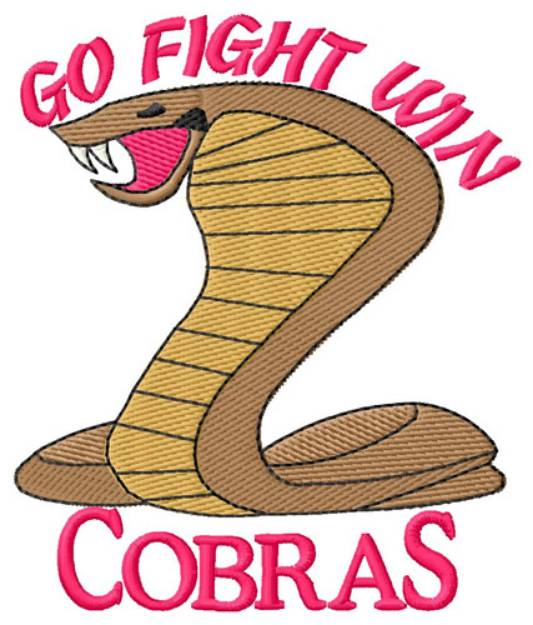 Picture of Cobras Go Fight Win Machine Embroidery Design