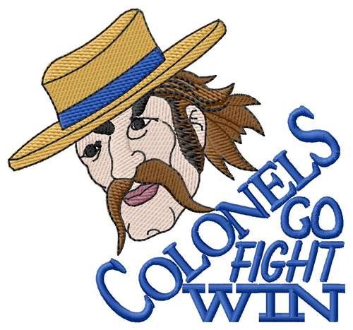 Colonels Go Fight Win Machine Embroidery Design