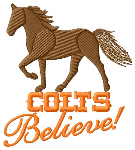 Colts Believe! Machine Embroidery Design