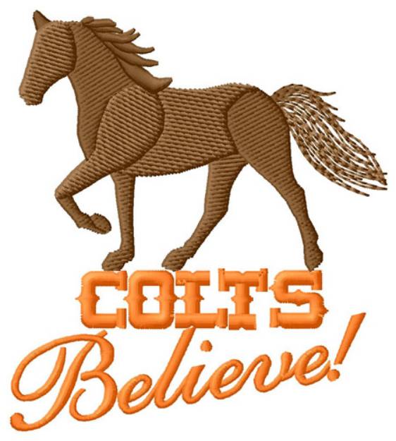 Picture of Colts Believe! Machine Embroidery Design