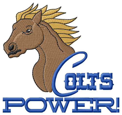 Colts Power! Machine Embroidery Design