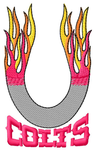 Colts Horseshoe Machine Embroidery Design