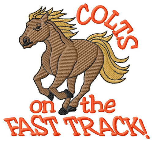 Colts Fast Track Machine Embroidery Design