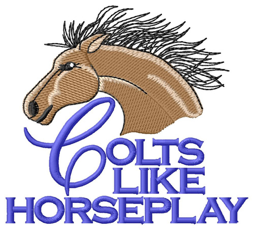 Colts Like Horseplay Machine Embroidery Design