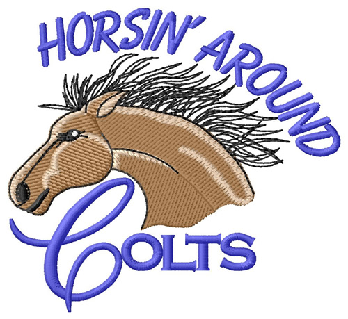 Colts Horsin Around Machine Embroidery Design