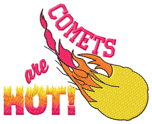 Comets are Hot Machine Embroidery Design