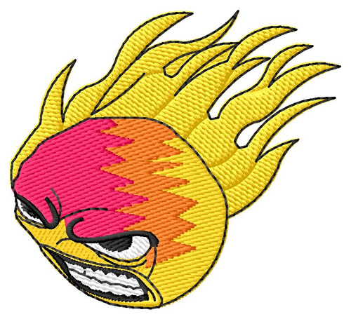 Angry Comet Machine Embroidery Design