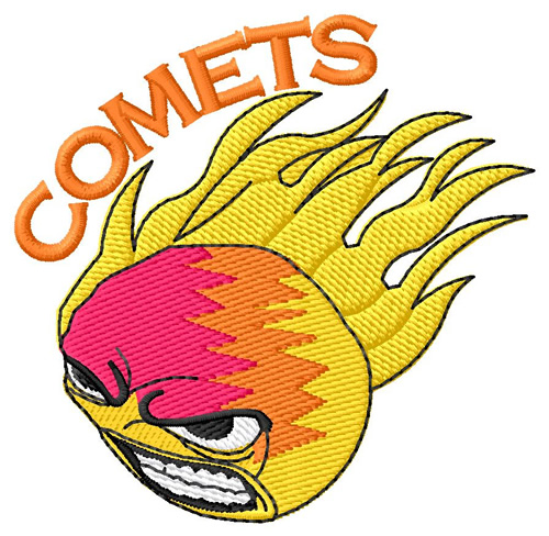 Angry Comets Machine Embroidery Design