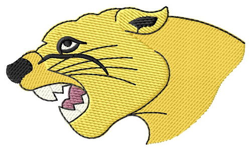 Cougar Head Machine Embroidery Design