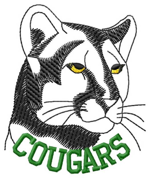 Picture of Cougars Machine Embroidery Design