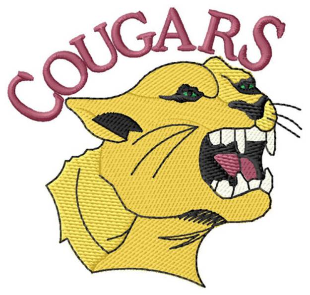 Picture of Cougars Machine Embroidery Design