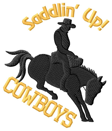Saddlin Up Cowboys Machine Embroidery Design