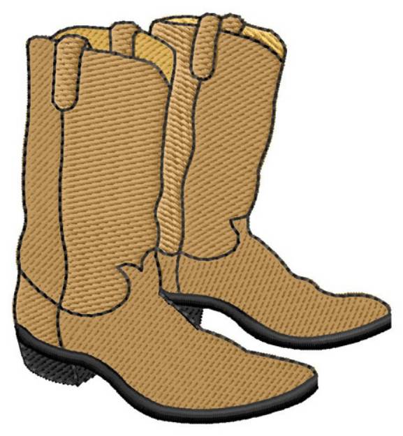 Picture of Cowboy Boots Machine Embroidery Design