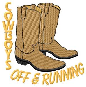Picture of Cowboys Off & Running Machine Embroidery Design