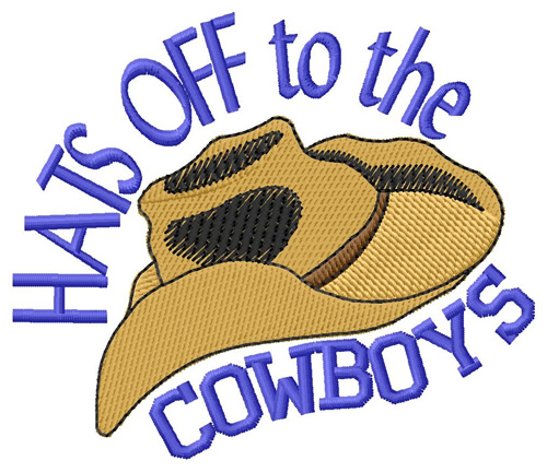 Hats Off to Cowboys Machine Embroidery Design