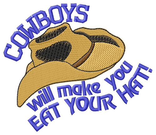 Eat Your Hat Machine Embroidery Design