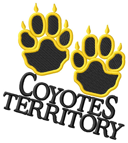 Coyotes Territory Machine Embroidery Design
