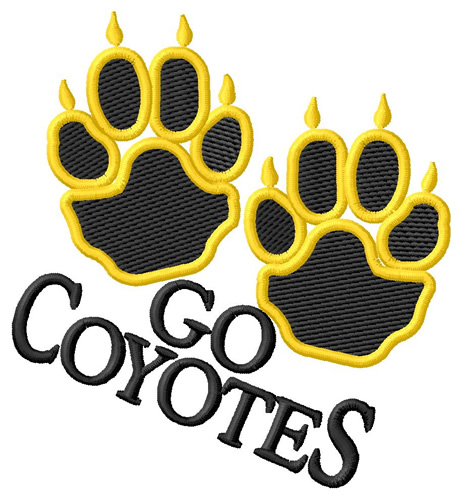 Go Coyotes Machine Embroidery Design