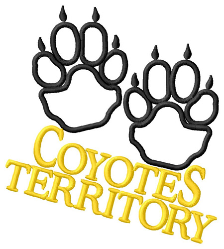 Coyotes Territory Machine Embroidery Design