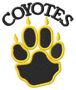 Picture of Coyotes Paw Print Machine Embroidery Design