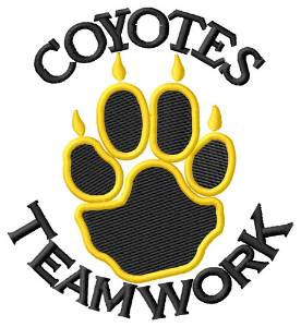 Picture of Coyotes Teamwork Machine Embroidery Design