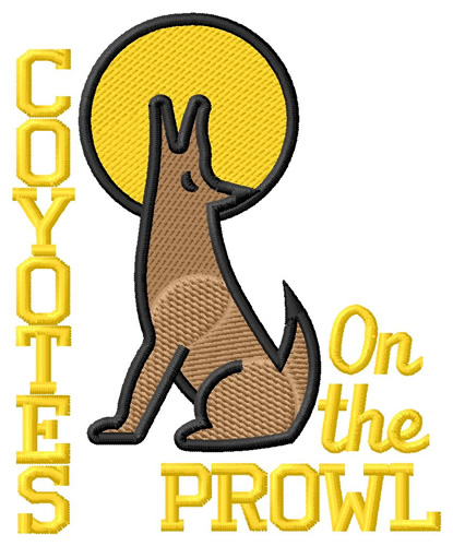 Coyotes On The Prowl Machine Embroidery Design
