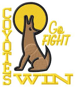 Picture of Coyotes Go Fight Win Machine Embroidery Design