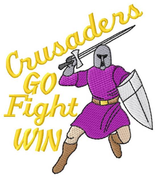 Picture of Crusaders Go Fight Win Machine Embroidery Design